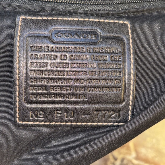 Coach Signature Monogram Wool and Leather Satchel 2001 Vintage - Picture 7 of 7